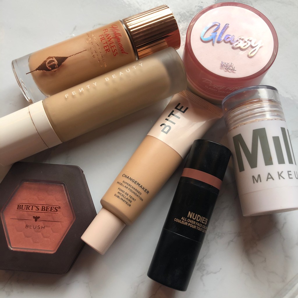 makeup, beauty, burt's bee, bite beauty, nudestix, milkmakeup, fenty, charlotte tilbury, foundation, blsuh, bronzer, highlight