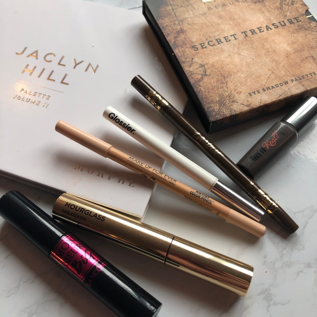 makeup, beauty, morphe, kash beauty, benefit, tarte, glossier, makeup forever, hourglass, lancome, mascara, eyeliner, brow pencil, eyeshadow