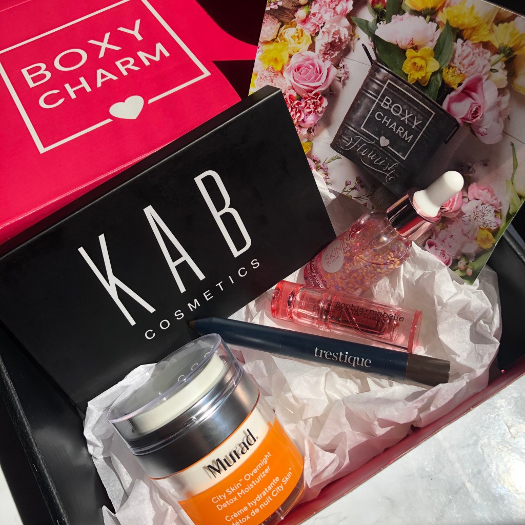 A variation of Boxycharm's May box, a beauty subscription box. 
