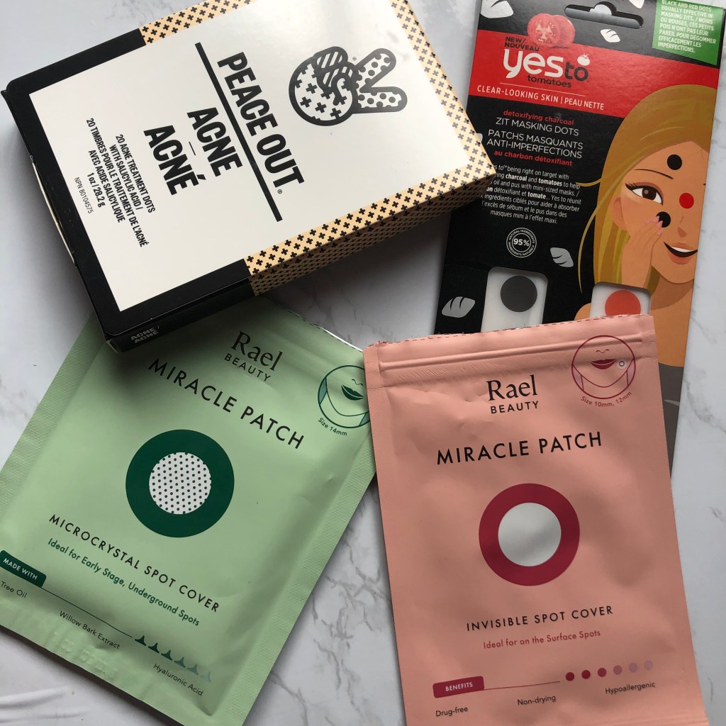 Comparing Peace Out, Yes To and Rael pimple patches