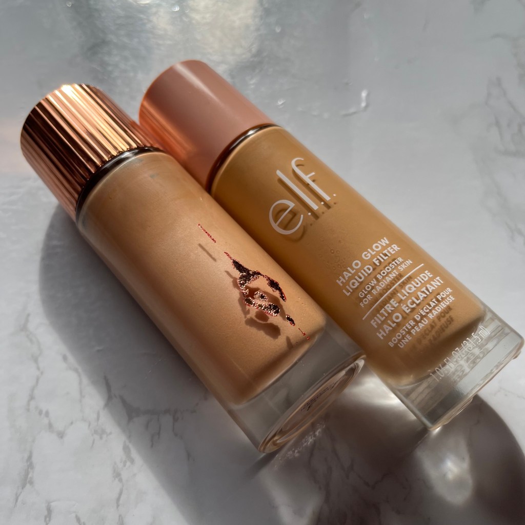 Charlotte Tilbury Hollywood Flawless Filter and Elf Halo Glow Liquid Filter