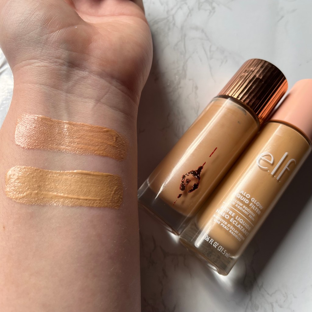 Charlotte Tilbury Hollywood Flawless Filter and Elf Halo Glow Liquid Filter